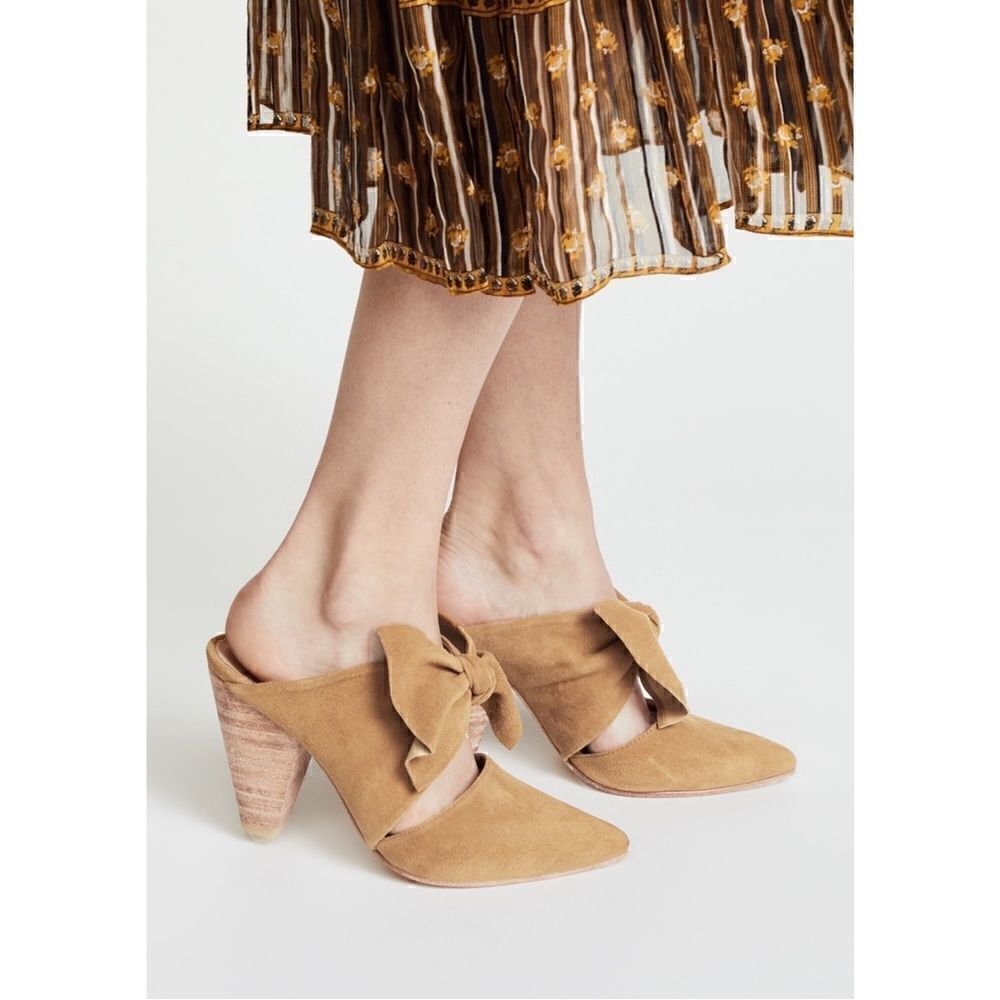 Ulla Johnson Heel Suede Lucia Bow Mule